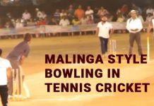 malinga style bowling in tennis cricket