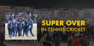 SUPER OVER in mega final in tennis cricket